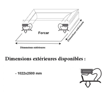 JOINT MAGNETIQUE ADAPTABLE FORCAR 1022X2500 MM