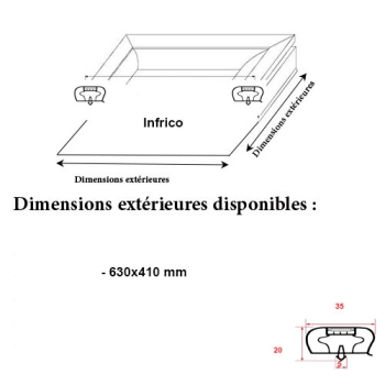 JOINT MAGNETIQUE ADAPTABLE INFRICO 608X460 MM
