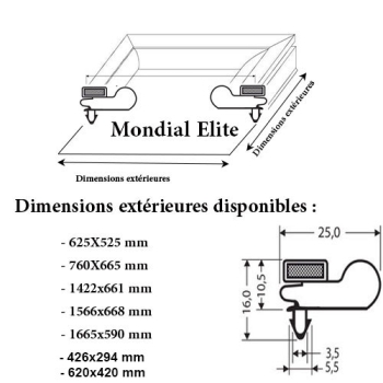 JOINT CADRE MAGNETIQUE ADAPTABLE MONDIAL ELITE MODELE 2