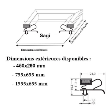 JOINT CADRE MAGNETIQUE ADAPTABLE SAGI MODELE 2