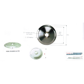 LAME AVEC ARETE A L ARRIERE - Ø EXTERIEUR 350 MM ADAPTABLE ITALIA MACCHI V350