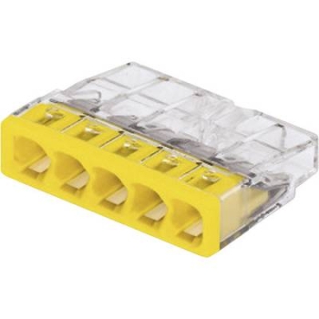 BOITE DE 100 BOITIERS TRANSPARENTS A BORNIER A 5 CONDUCTEURS - WAGO2273-205