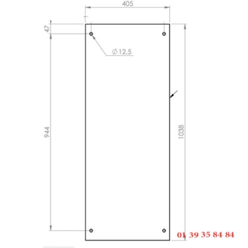 VITRE EXT.  EUROFOURS  405X1038MM