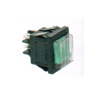 INTERRUPTEUR BIPOLAIRE VERT LUMINEUX
