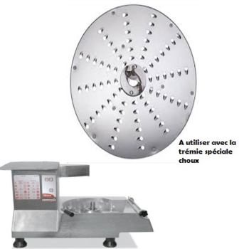 PLATEAU A RAPER CHOUX - 7 MM - DITO SAMA - pour coupe-légumes TR260