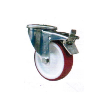 ROULETTE POLYPROPYLENE A OEIL-RESISTANCE TEMPERATURE -40/+80°C-AVEC FREIN