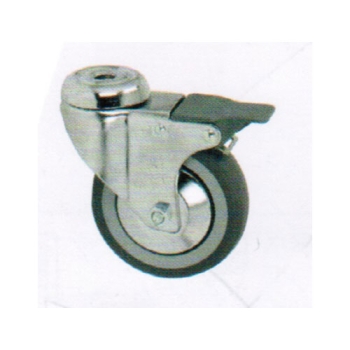 ROULETTE POLYPROPYLENE CHAPE A OEIL ZINGUEE - AVEC FREIN
