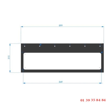 VITRE NOIRE - EUROFOURS - 900x315 mm