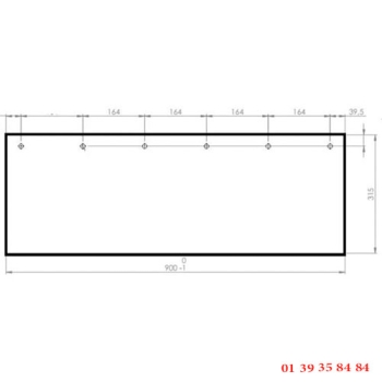 VITRE CLAIRE - EUROFOURS - 899x315 mm