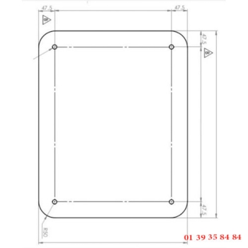 VITRE FOUR VENTILE - 820x550x6 mm