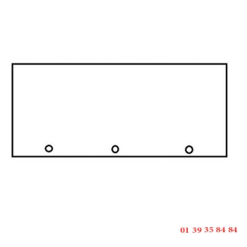 VITRE ag claire EUROFOURS -  3 PERCAGES - 610x796x6 mm