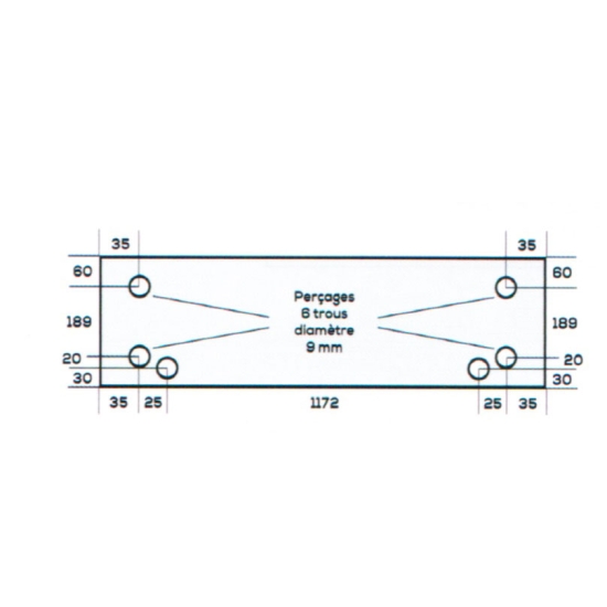 VITRE EN VERRE TREMPE - 6 PERCAGES