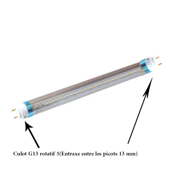 TUBE LED-CHAMBRE FROIDE-CULOT G13 ROTATIF