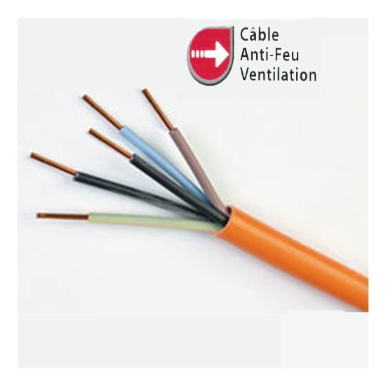 CABLE 5 FILS-RESISTANT AU FEU