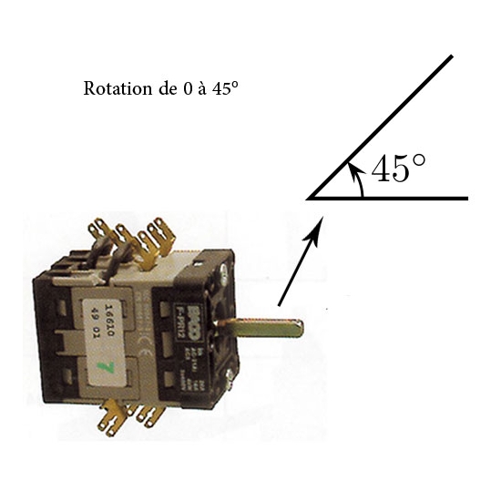 COMMUTATEUR-INVERSEUR-LAMINOIR-45°- BACO-PR12/16610E/F