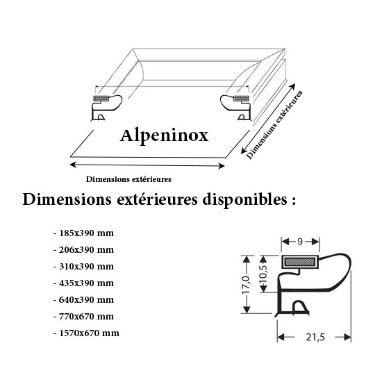 JOINT CADRE MAGNETIQUE ADAPTABLE ALPENINOX