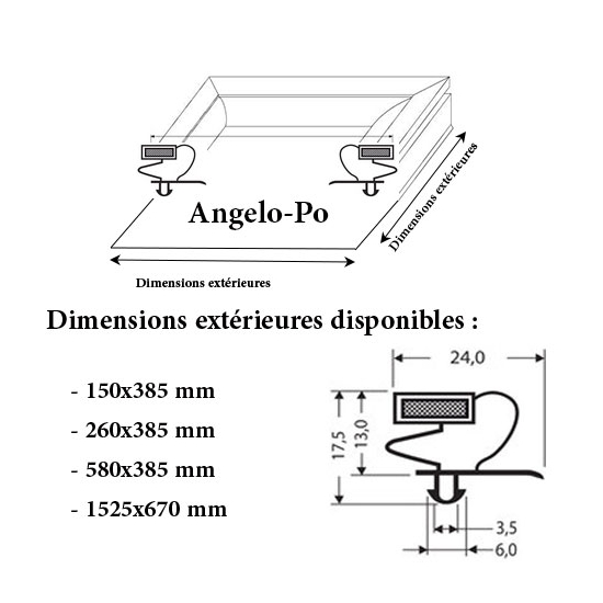 JOINT CADRE MAGNETIQUE ADAPTABLE ANGELO PO MODELE 3