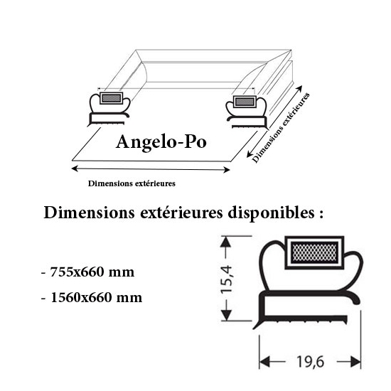 JOINT CADRE MAGNETIQUE ADAPTABLE ANGELO PO MODELE 4