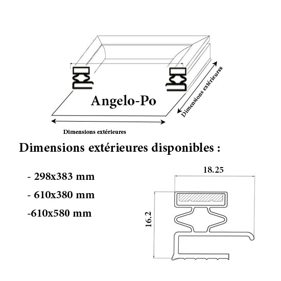 JOINT CADRE MAGNETIQUE ADAPTABLE ANGELO PO MODELE 5