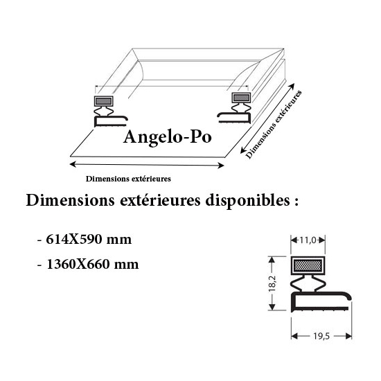 JOINT CADRE MAGNETIQUE ADAPTABLE ANGELO PO MODELE 6