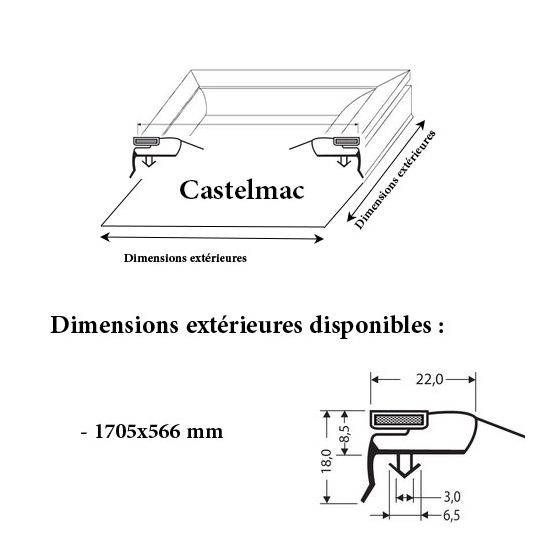 JOINT CADRE MAGNETIQUE ADAPTABLE CASTELMAC