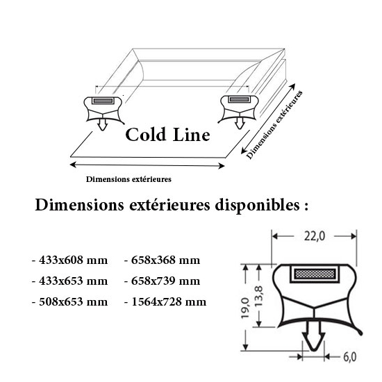 JOINT CADRE MAGNETIQUE ADAPTABLE COLD LINE