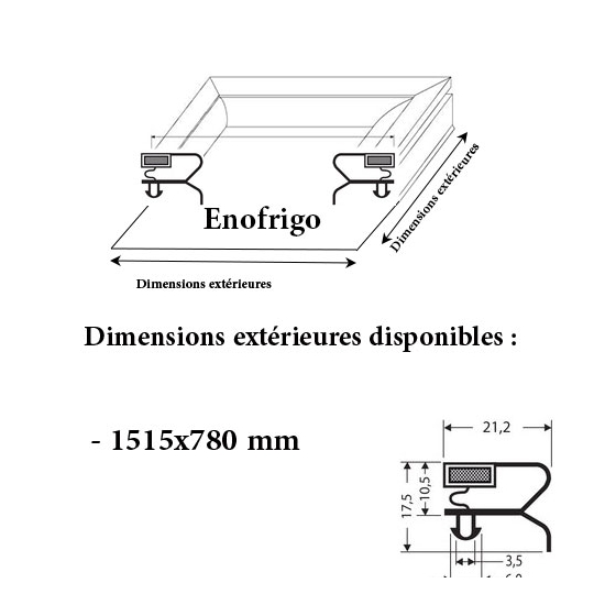 JOINT CADRE MAGNETIQUE ADAPTABLE ENOFRIGO