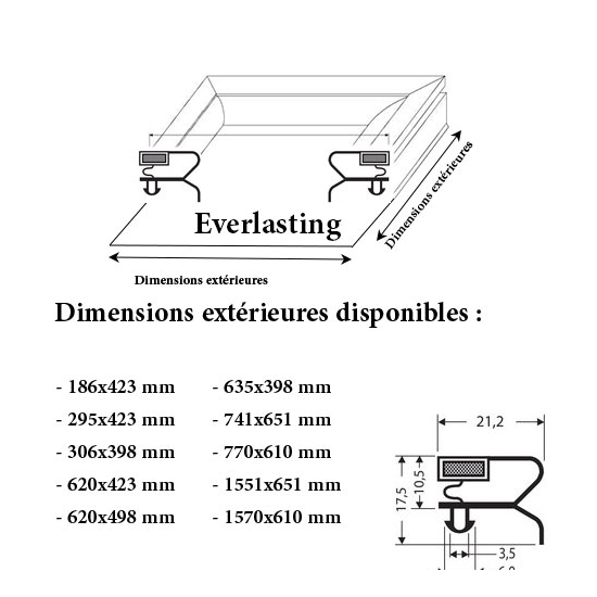 JOINT CADRE MAGNETIQUE ADAPTABLE EVERLASTING