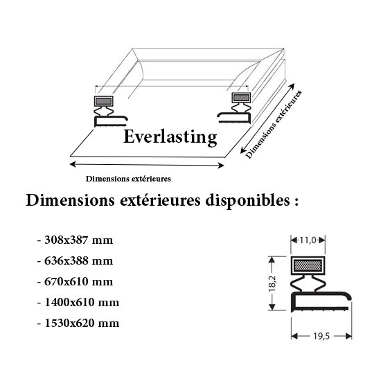 JOINT CADRE MAGNETIQUE ADAPTABLE EVERLASTING MODELE 2