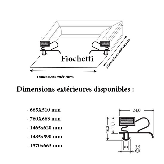 JOINT CADRE MAGNETIQUE ADAPTABLE FIOCHETTI