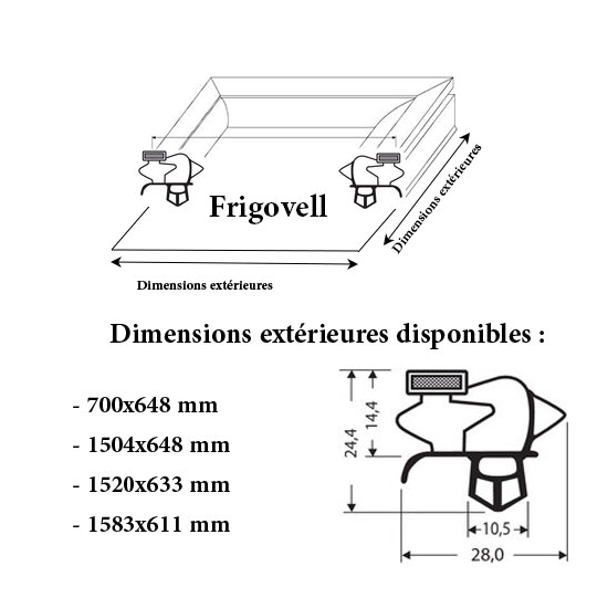 JOINT CADRE MAGNETIQUE ADAPTABLE FRIGOVELL