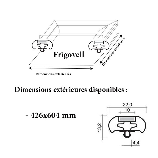 JOINT CADRE MAGNETIQUE ADAPTABLE FRIGOVELL MODELE 2