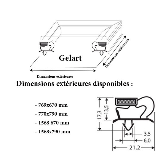 JOINT CADRE MAGNETIQUE ADAPTABLE GELART