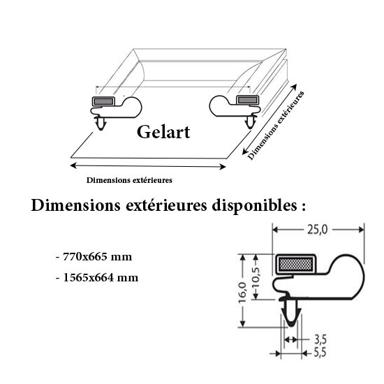 JOINT CADRE MAGNETIQUE ADAPTABLE GELART MODELE 2