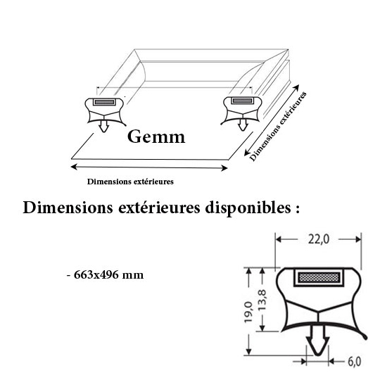 JOINT CADRE MAGNETIQUE ADAPTABLE GEMM MODELE 2