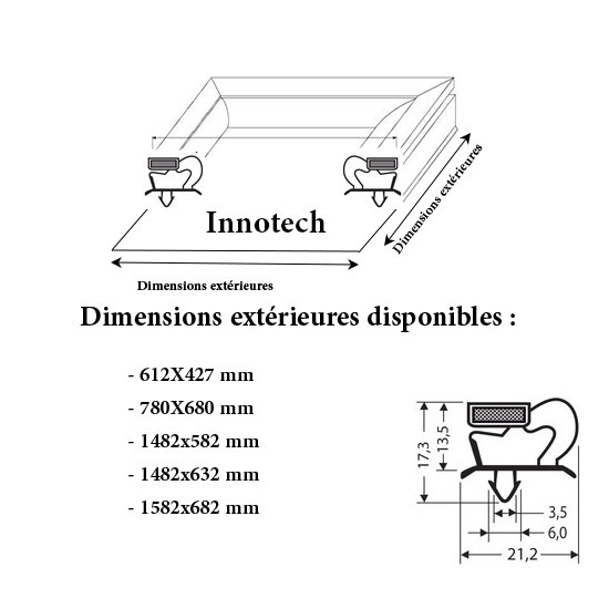 JOINT CADRE MAGNETIQUE ADAPTABLE INNOTECH