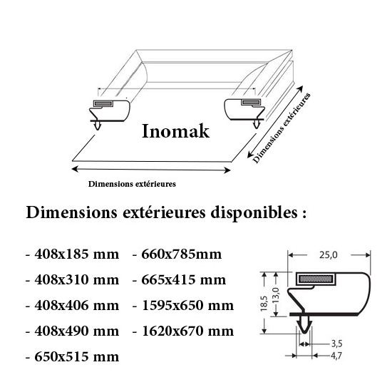 JOINT CADRE MAGNETIQUE ADAPTABLE INOMAK