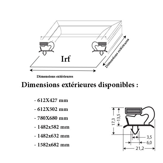 JOINT CADRE MAGNETIQUE ADAPTABLE IRF