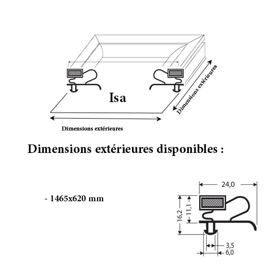 JOINT CADRE MAGNETIQUE ADAPTABLE ISA