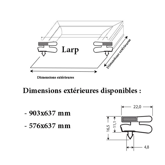 JOINT CADRE MAGNETIQUE ADAPTABLE LARP MODELE 2