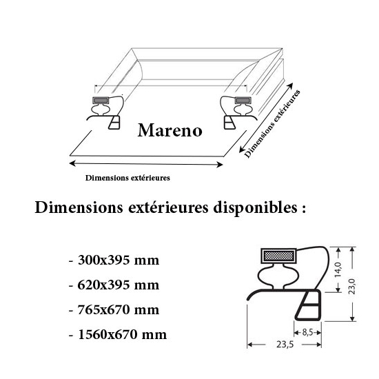 JOINT CADRE MAGNETIQUE ADAPTABLE MARENO