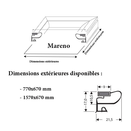 JOINT CADRE MAGNETIQUE ADAPTABLE MARENO MODELE 2