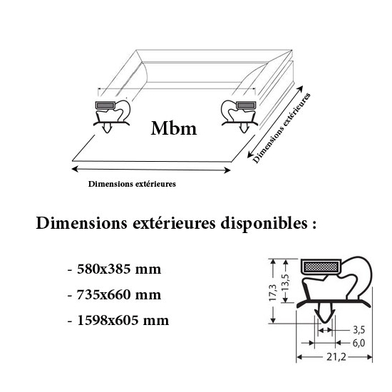 JOINT CADRE MAGNETIQUE ADAPTABLE MBM