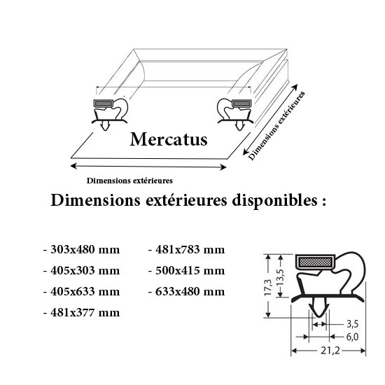 JOINT CADRE MAGNETIQUE ADAPTABLE MERCATUS