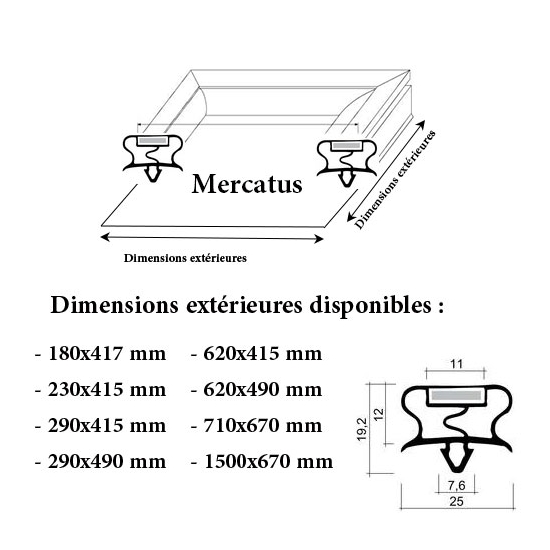 JOINT CADRE MAGNETIQUE ADAPTABLE MERCATUS MODELE 2