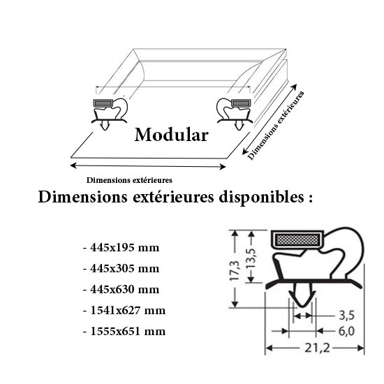 JOINT CADRE MAGNETIQUE ADAPTABLE MODULAR