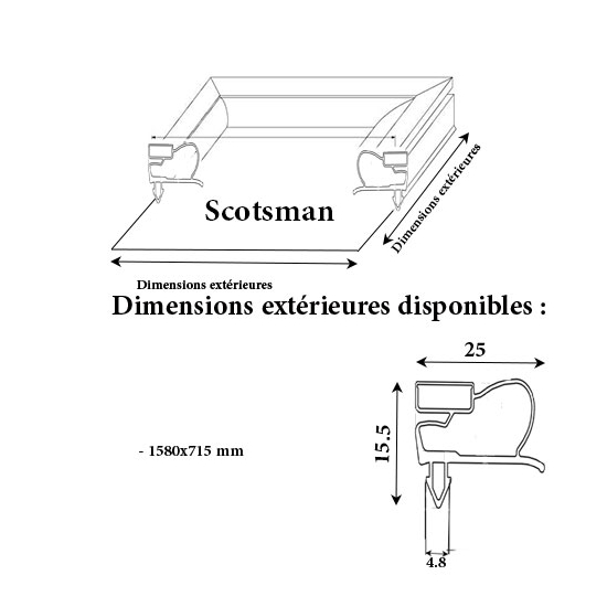 JOINT CADRE MAGNETIQUE ADAPTABLE SCOTSMAN/SIMAG