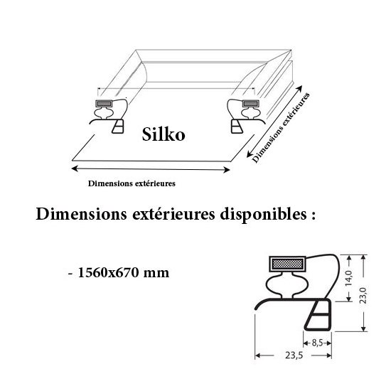 JOINT CADRE MAGNETIQUE ADAPTABLE SILKO