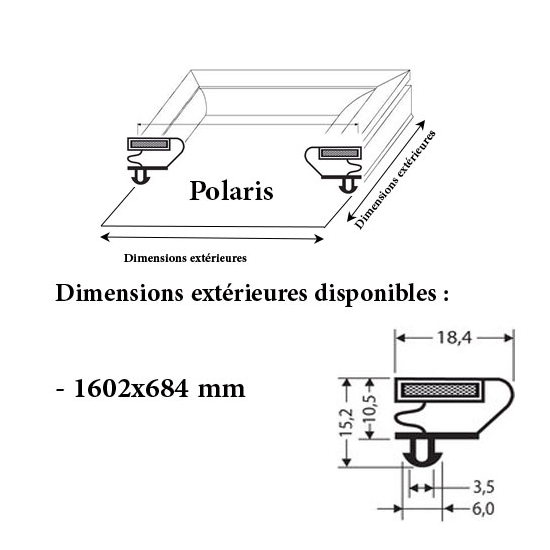 JOINT CADRE MAGNETIQUE ADAPTABLE POLARIS/OLARIS MODELE 2