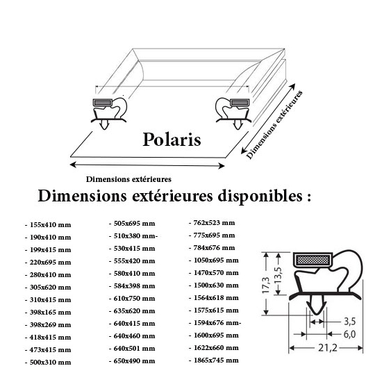 JOINT CADRE MAGNETIQUE ADAPTABLE POLARIS/OLARIS